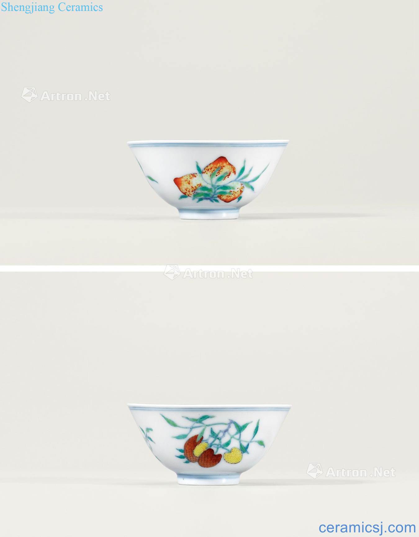 Qing yongzheng bucket sanduo grain small cup