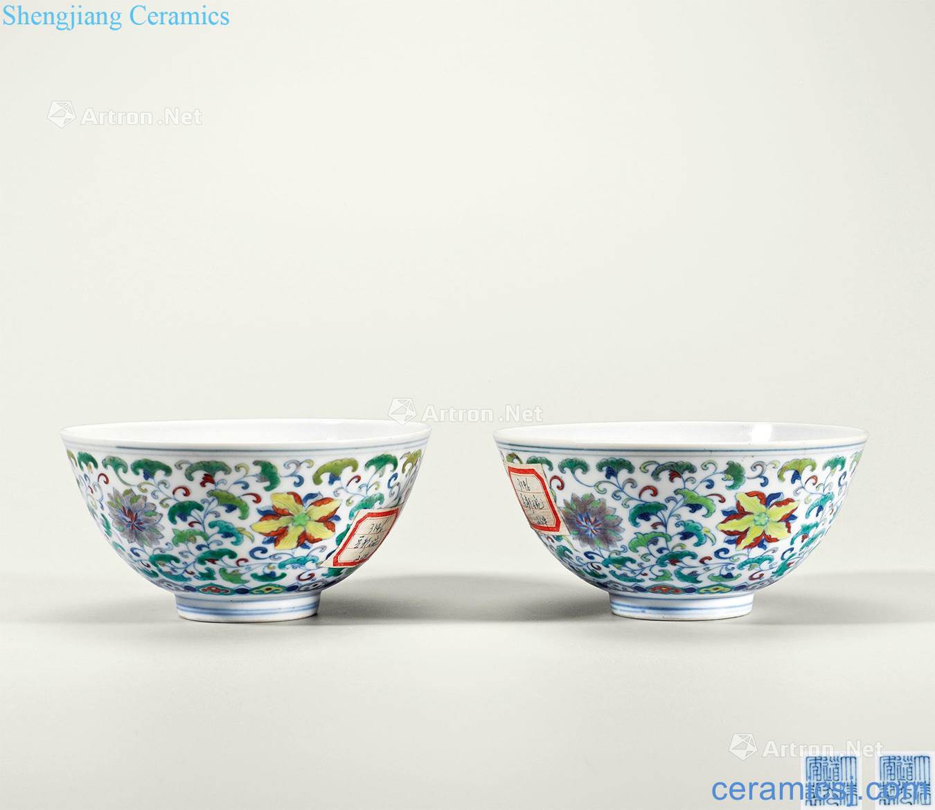 Qing daoguang bucket color flower grain bowl (a)