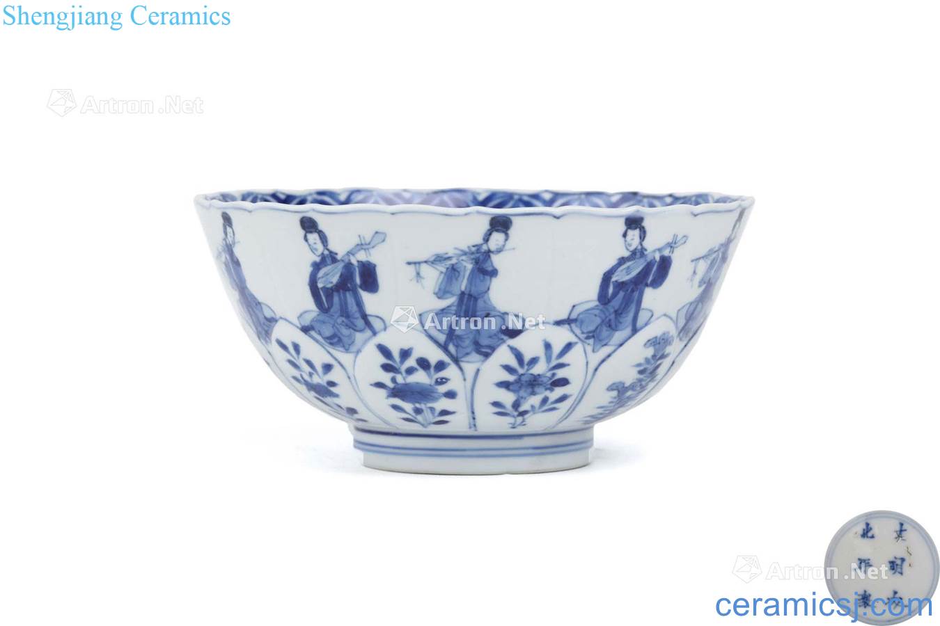 The qing emperor kangxi Blue and white traditional Chinese dishes