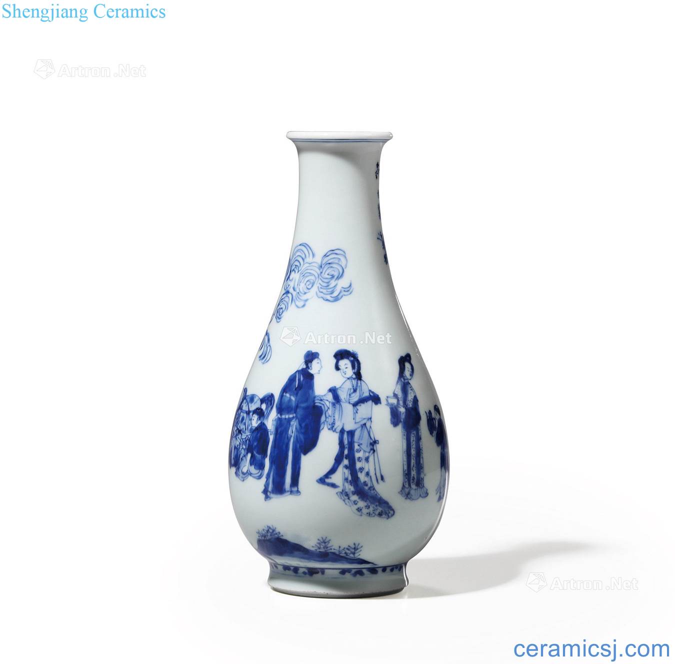 Stories of the qing emperor kangxi porcelain figure small bottle