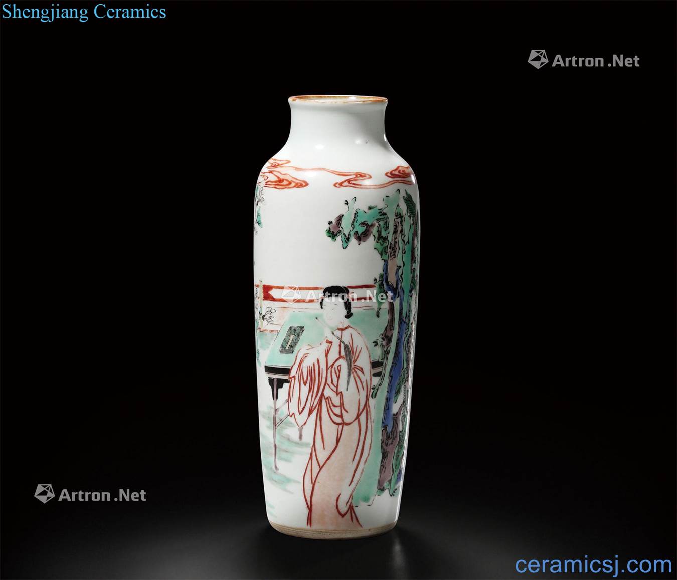 Qing shunzhi Colorful had small tube bottles