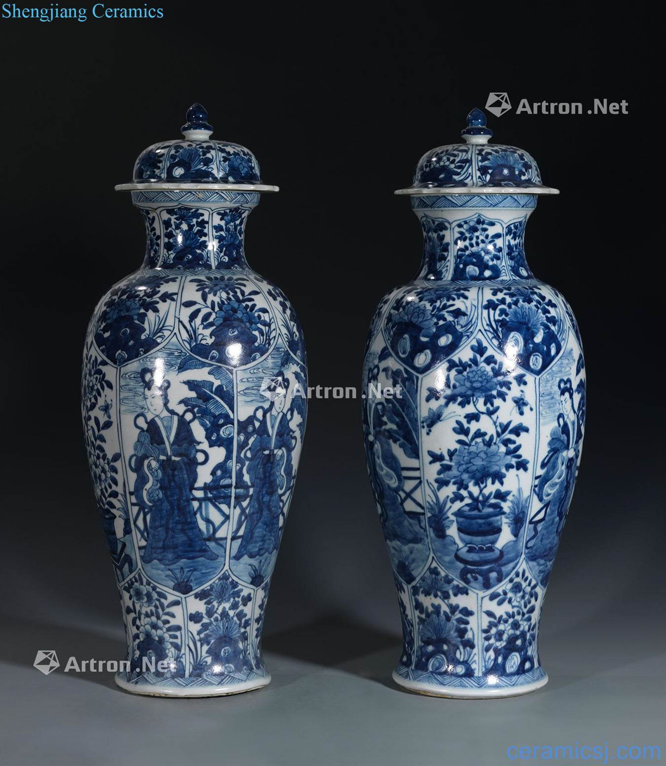 Qing general character flower pot (a)