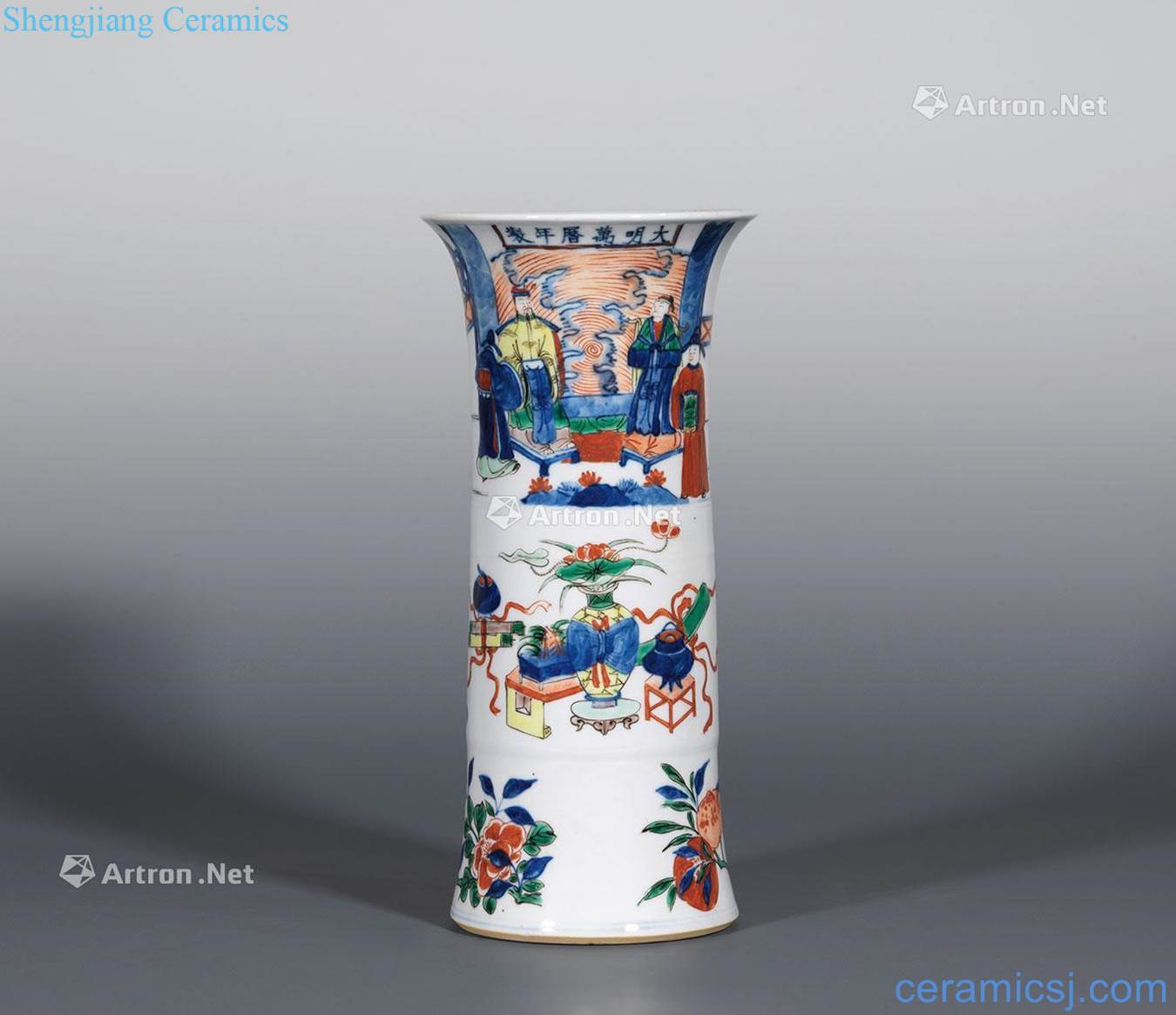 qing Blue and white color vase