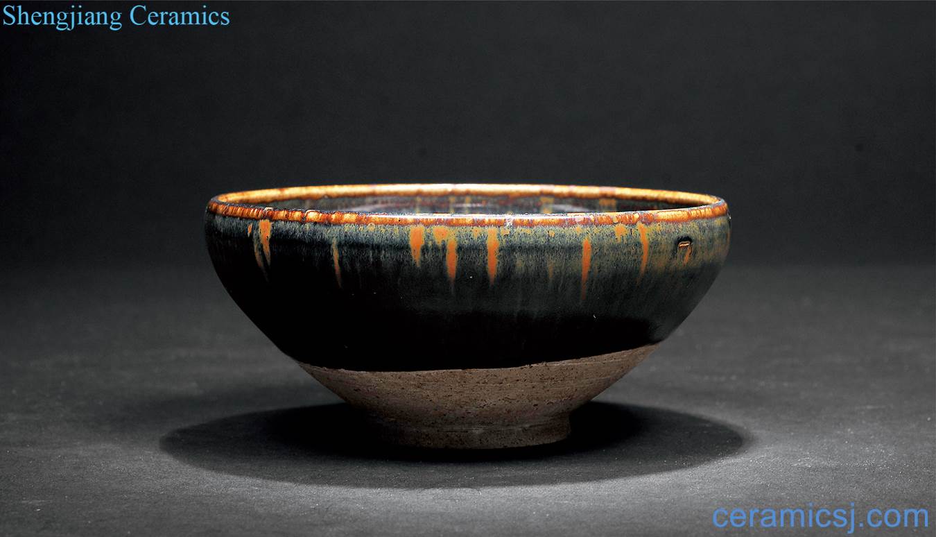 Black glaze rust scented tea light in early Ming dynasty