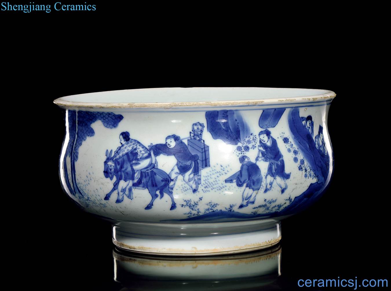 The late Ming dynasty Blue and white WenXiangLu characters