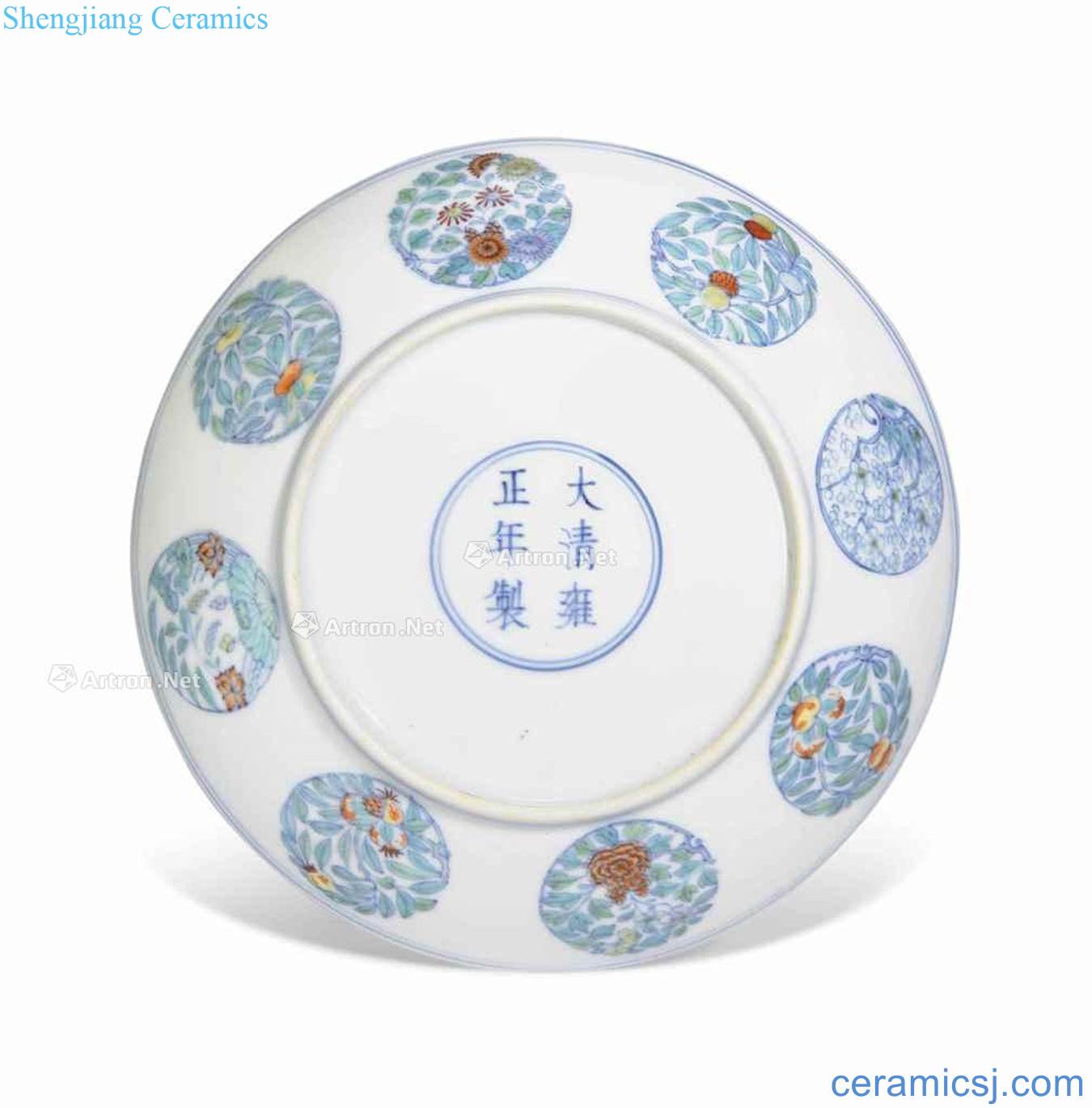 Qing yongzheng dou CaiTuan pattern plate
