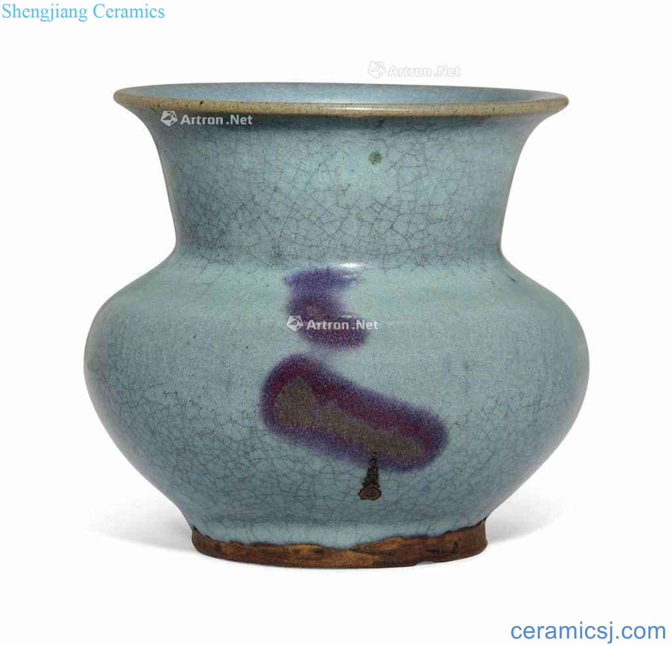 Ming The azure glaze slag bucket masterpieces