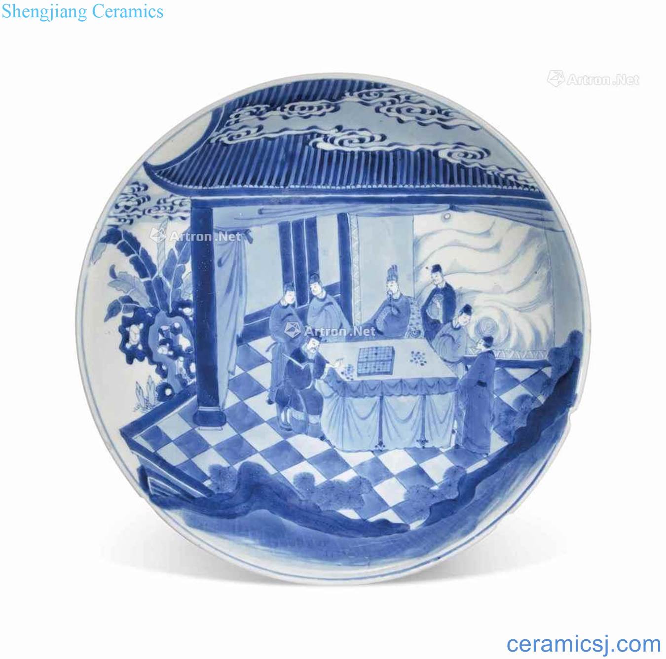 The qing emperor kangxi figure grail stories of blue and white