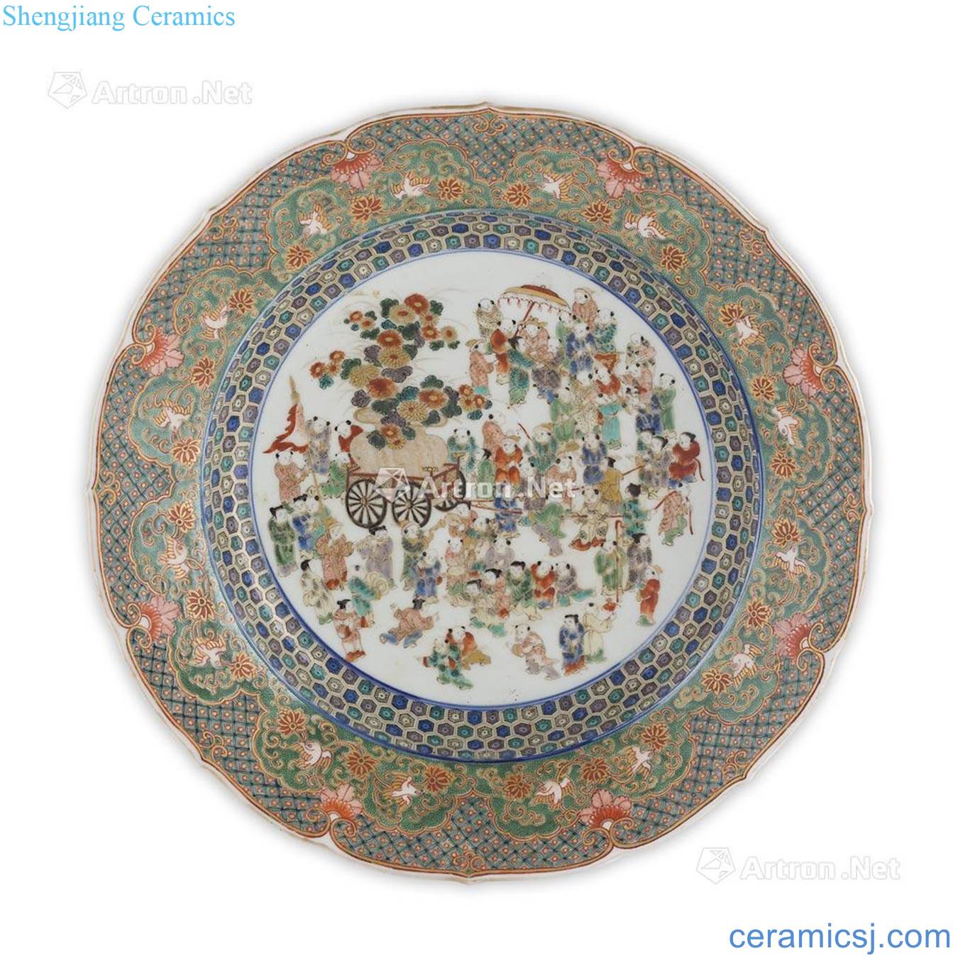 Newest the QING DYNASTY, the 19 th CENTURY FAMILLE VERTE 'BOYS' CHARGER