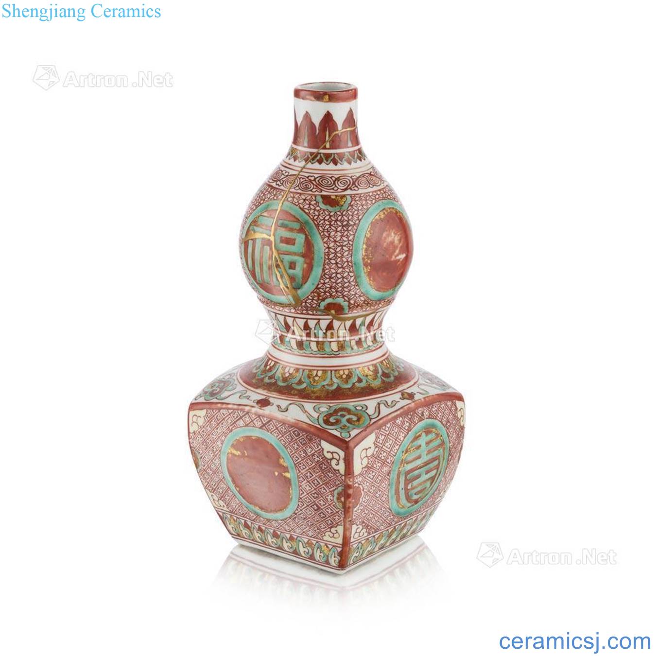 WANLI PERIOD WUCAI DOUBLE - GOURD VASE