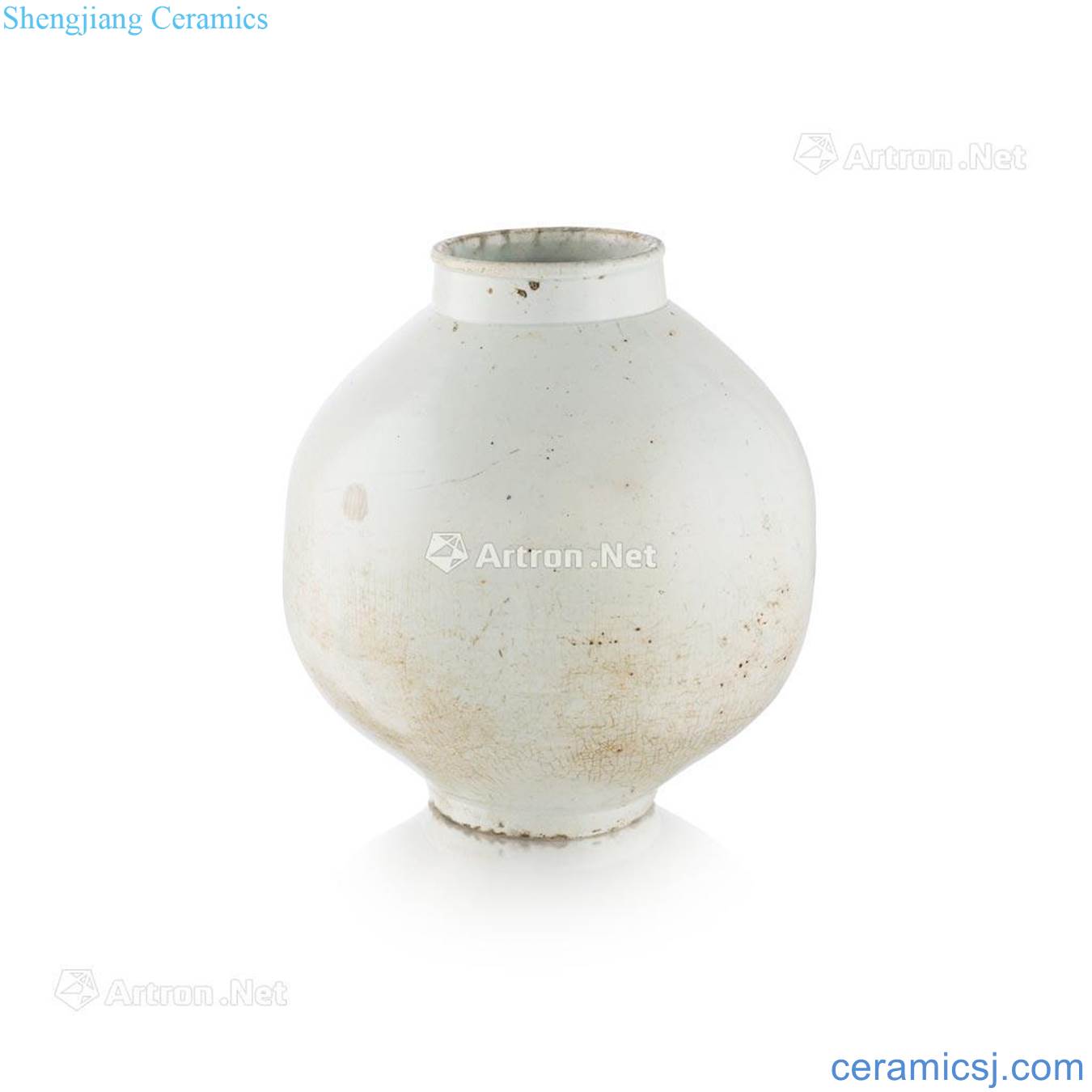 JOSEON DYNASTY, 17 th/18 th CENTURY KOREAN WHITE - GLAZED MOON JAR