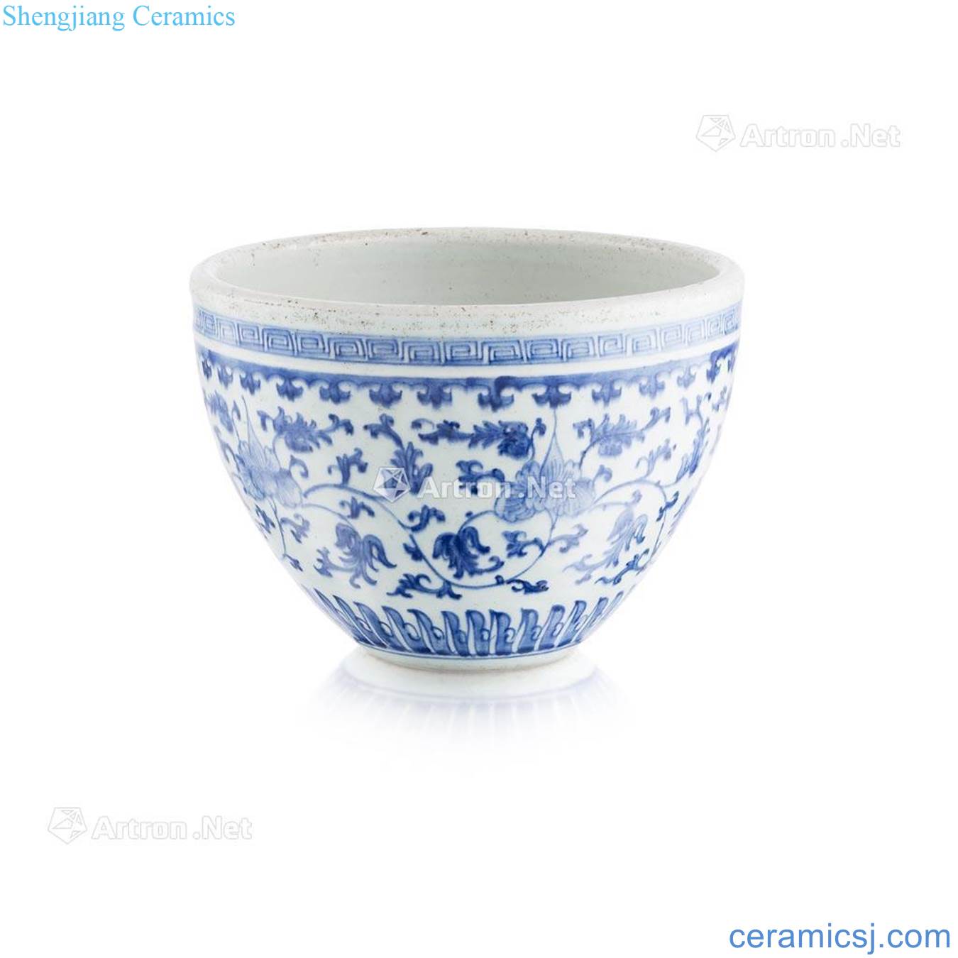 The QING DYNASTY, 18 th CENTURY BLUE AND WHITE JARDINIERE