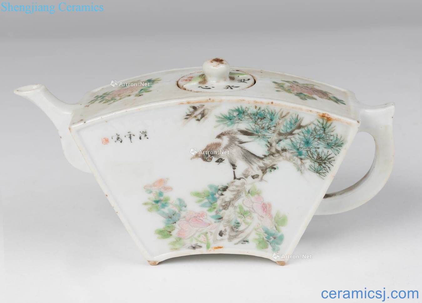 The late qing dynasty about 1870 years Color light purple teapot