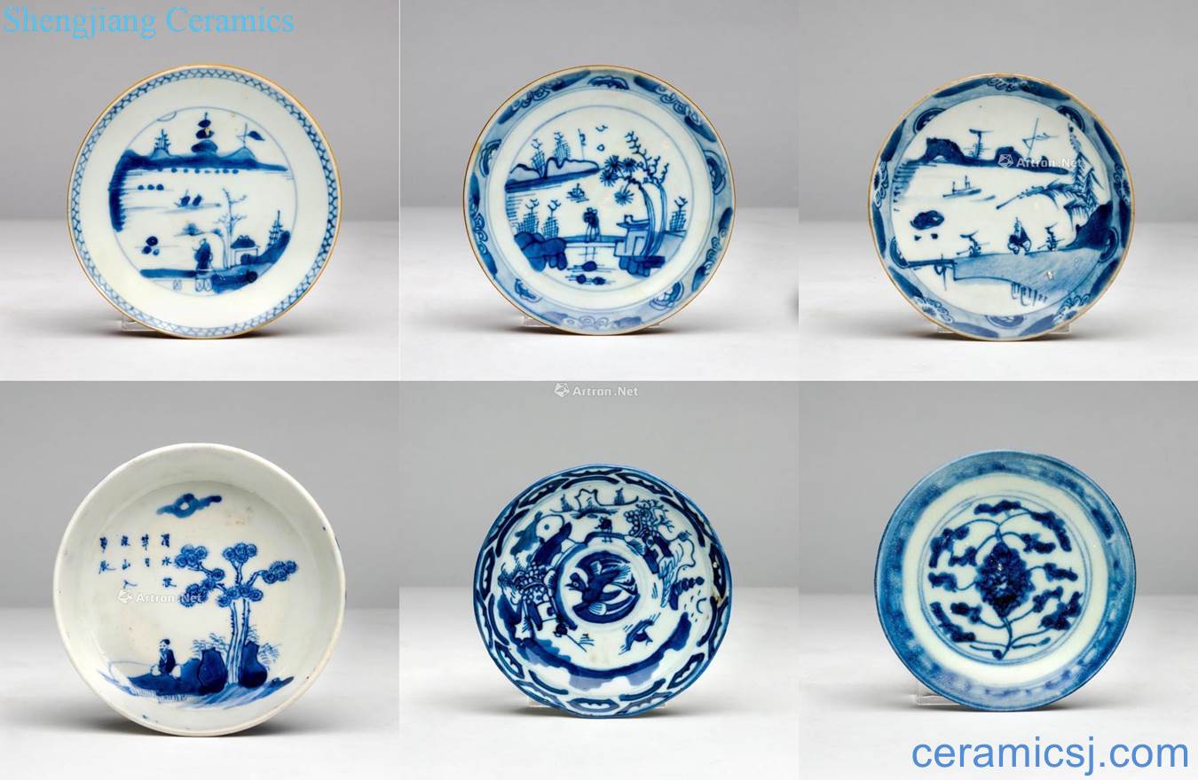 The 18th and 19th century Blue and white plate (6) only