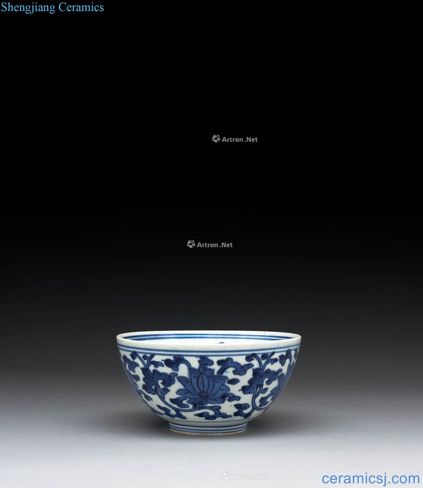 Ming dynasty (1620 ~ 1662) at the beginning of the qing dynasty blue and white lotus bowl