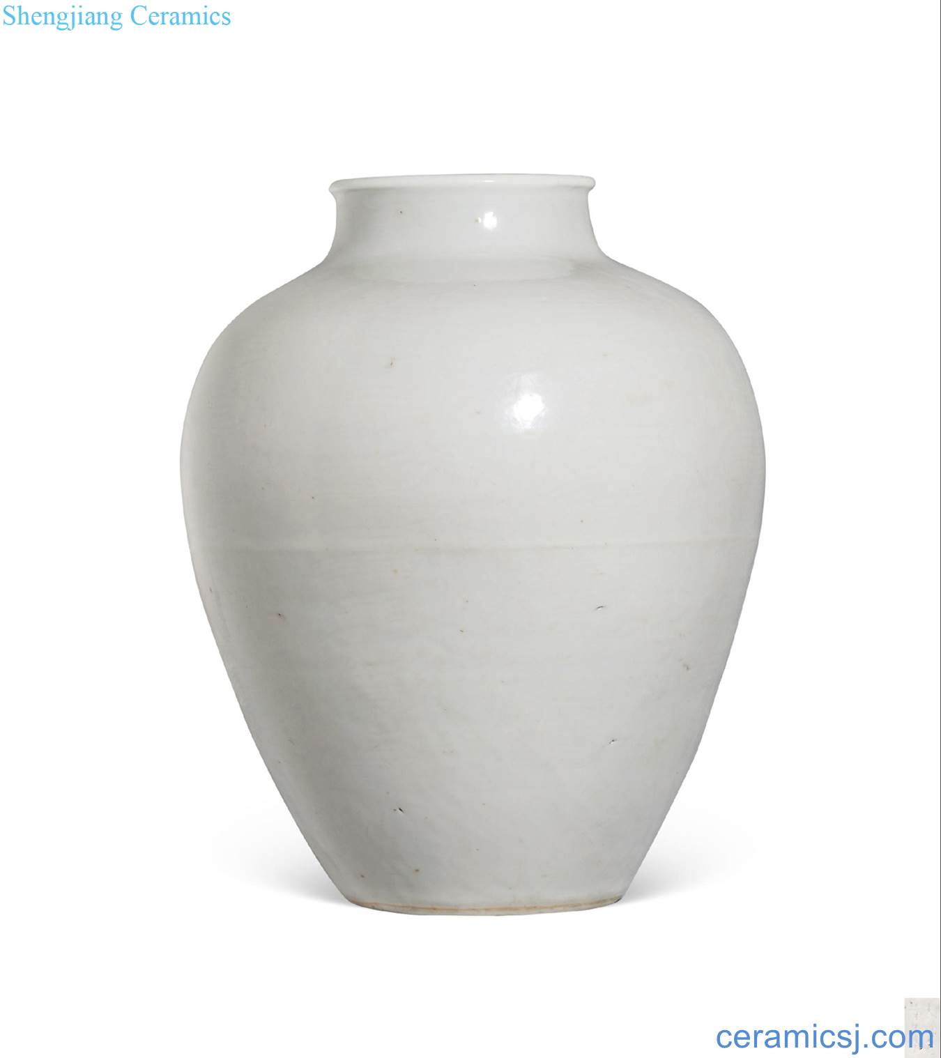 Ming jiajing White glazed white tank