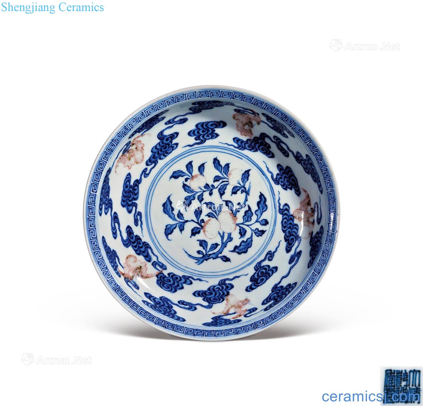Qianlong blue-and-white youligong live tray