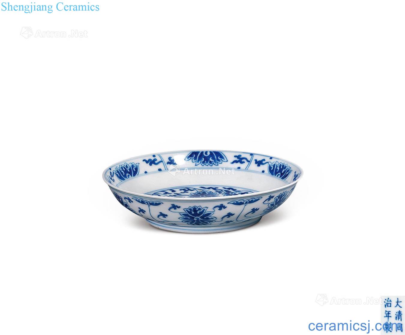 pathogenesis Blue and white lotus flower tray