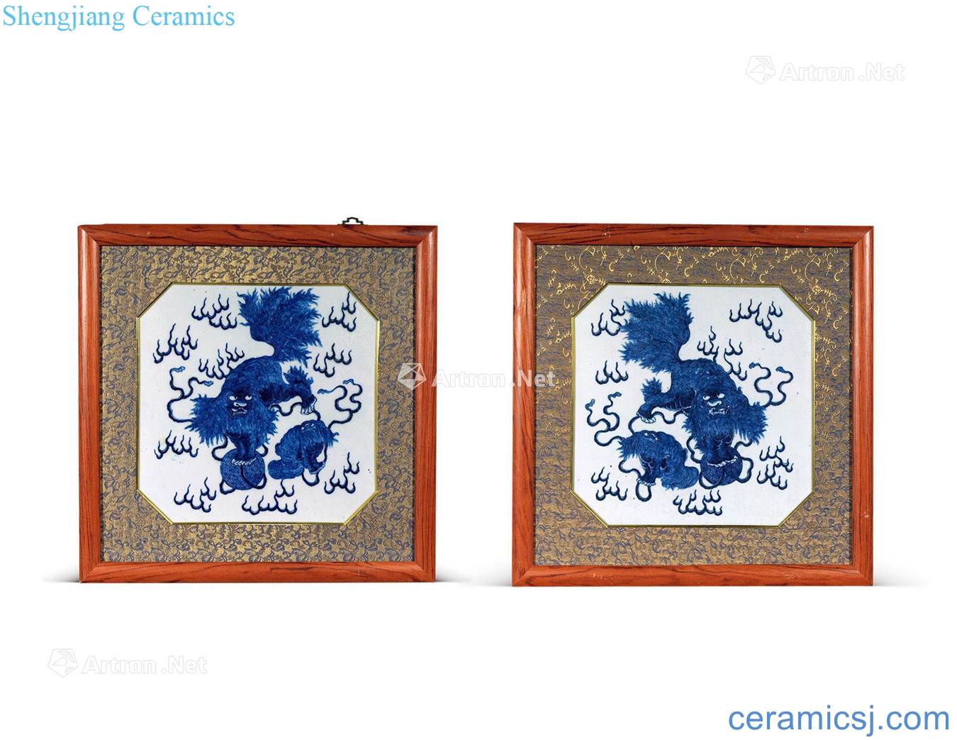 Qianlong blue a surname less division porcelain plate (a)