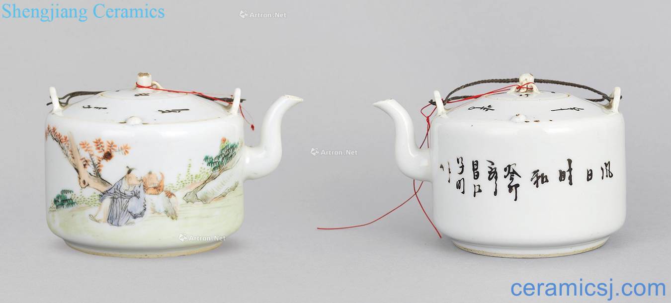 In late qing dynasty Color light purple teapot