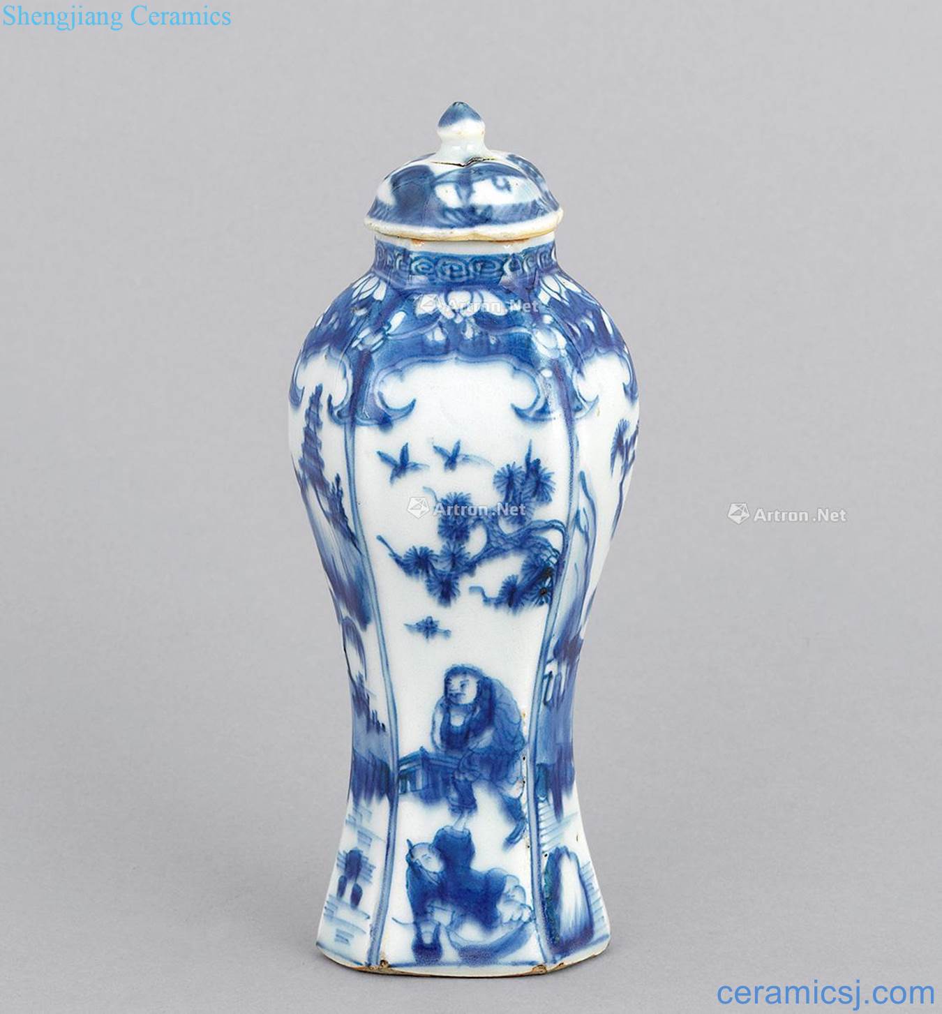 In the 18th century Blue and white bottle cap