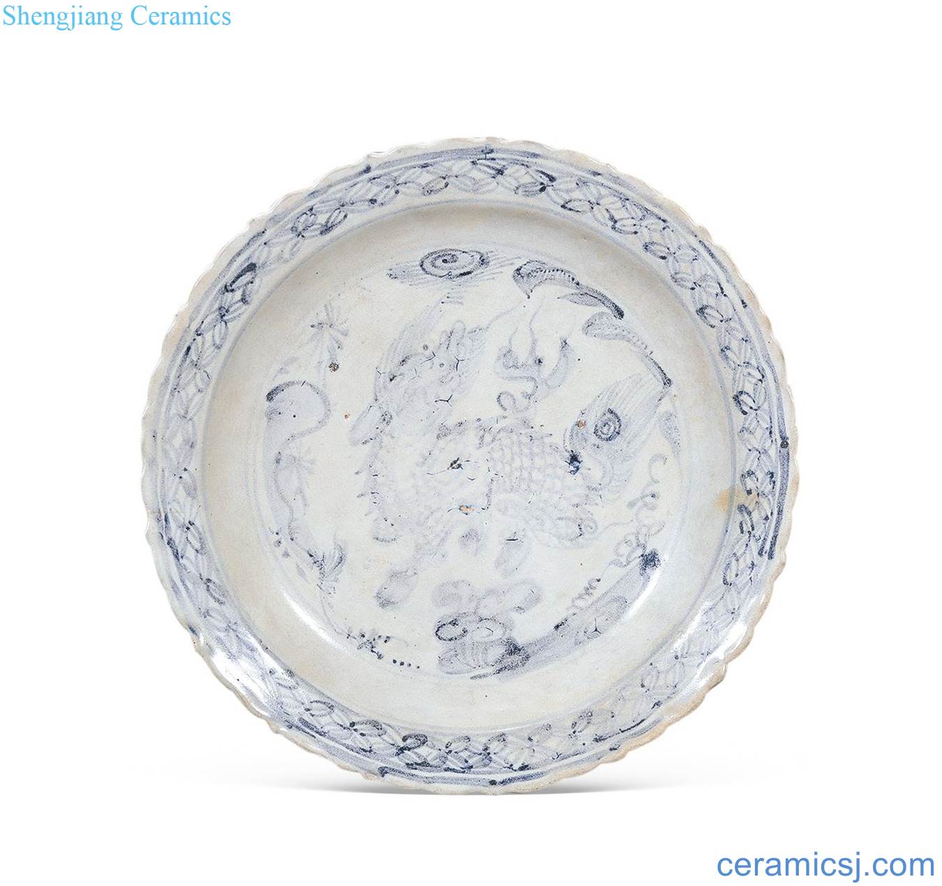 Ming dynasty Blue and white unicorn plate