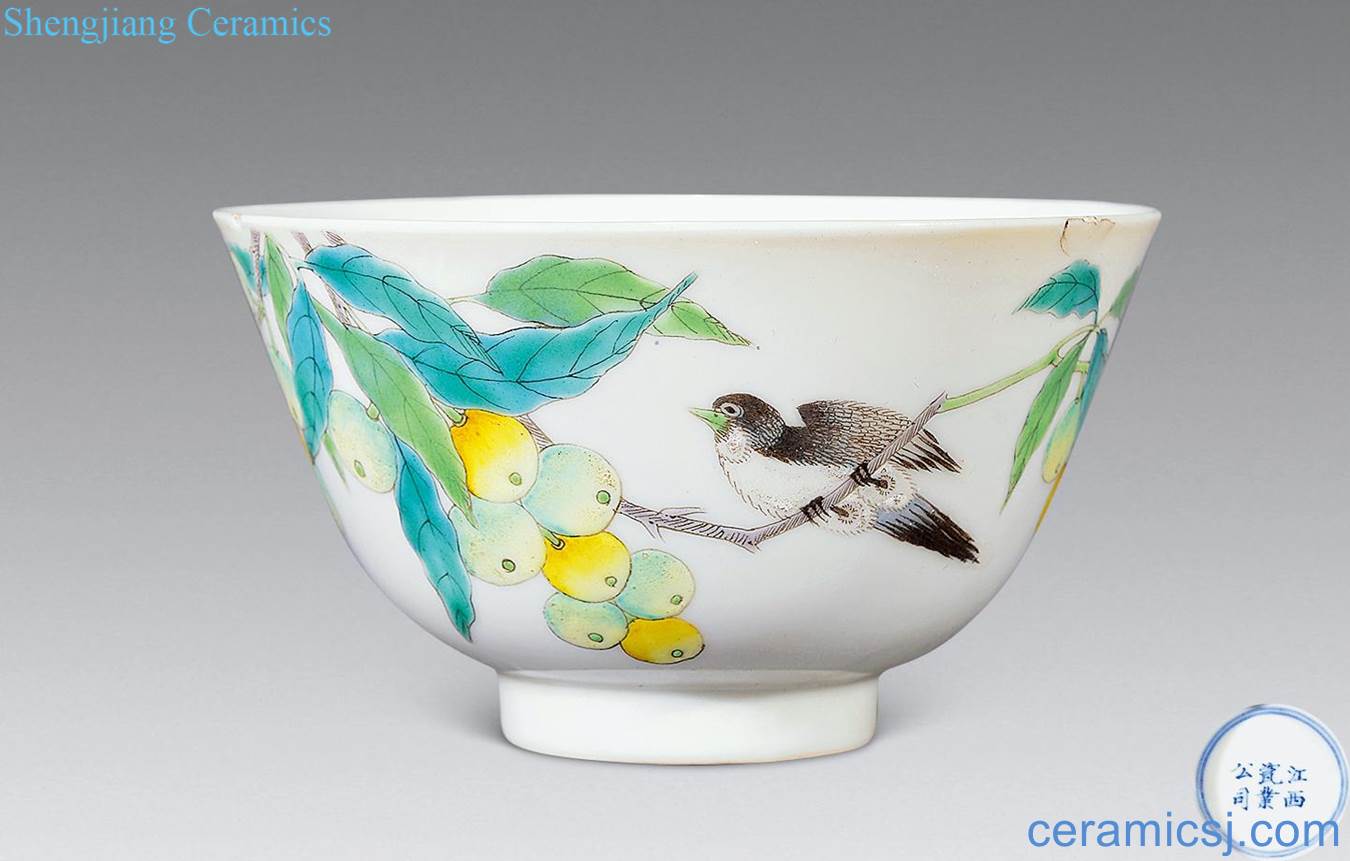 Qing guangxu powder enamel bowls