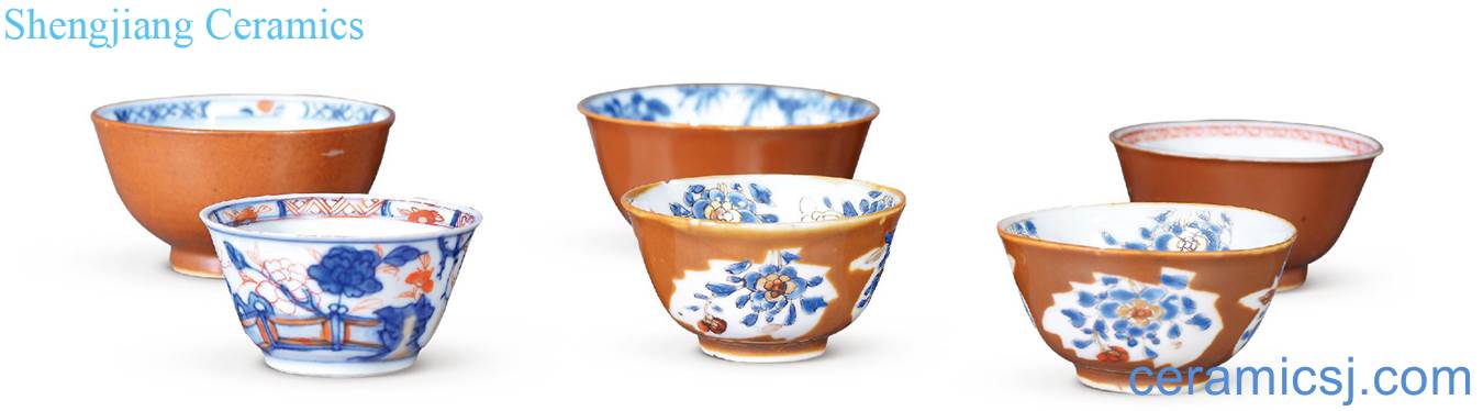Outside of the reign of emperor kangxi sauce glaze in blue and white, colorful cup (6)