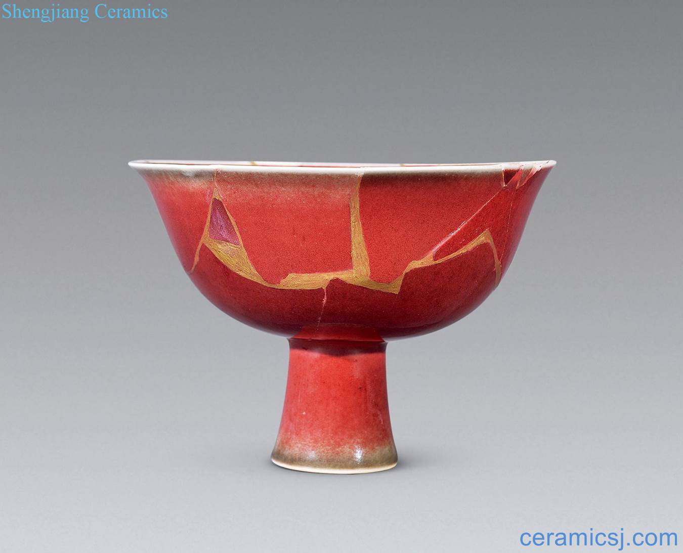 Ming yongle Red glaze footed bowl