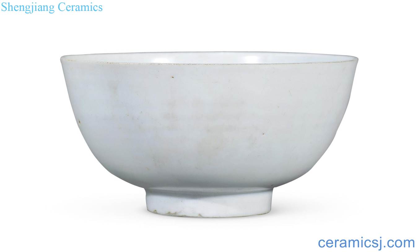In late Ming white glazed bowl