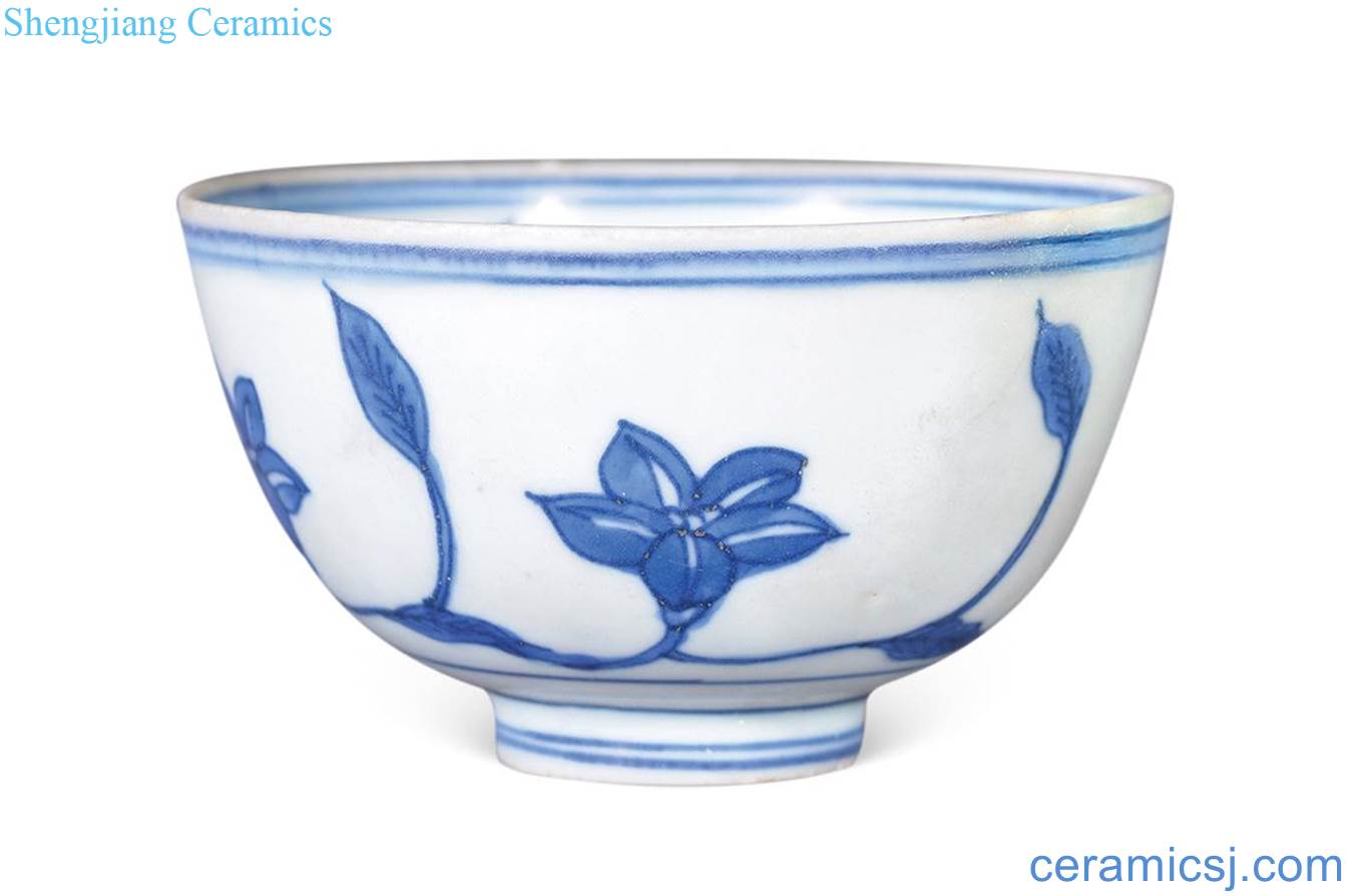 Ming wanli Blue and white flower bowl