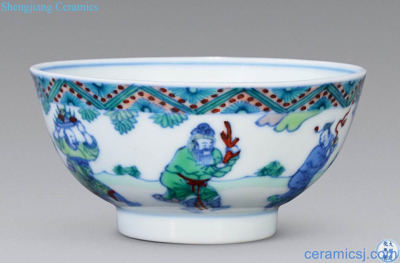 Fight the qing emperor kangxi eight pretty up chunks bowl