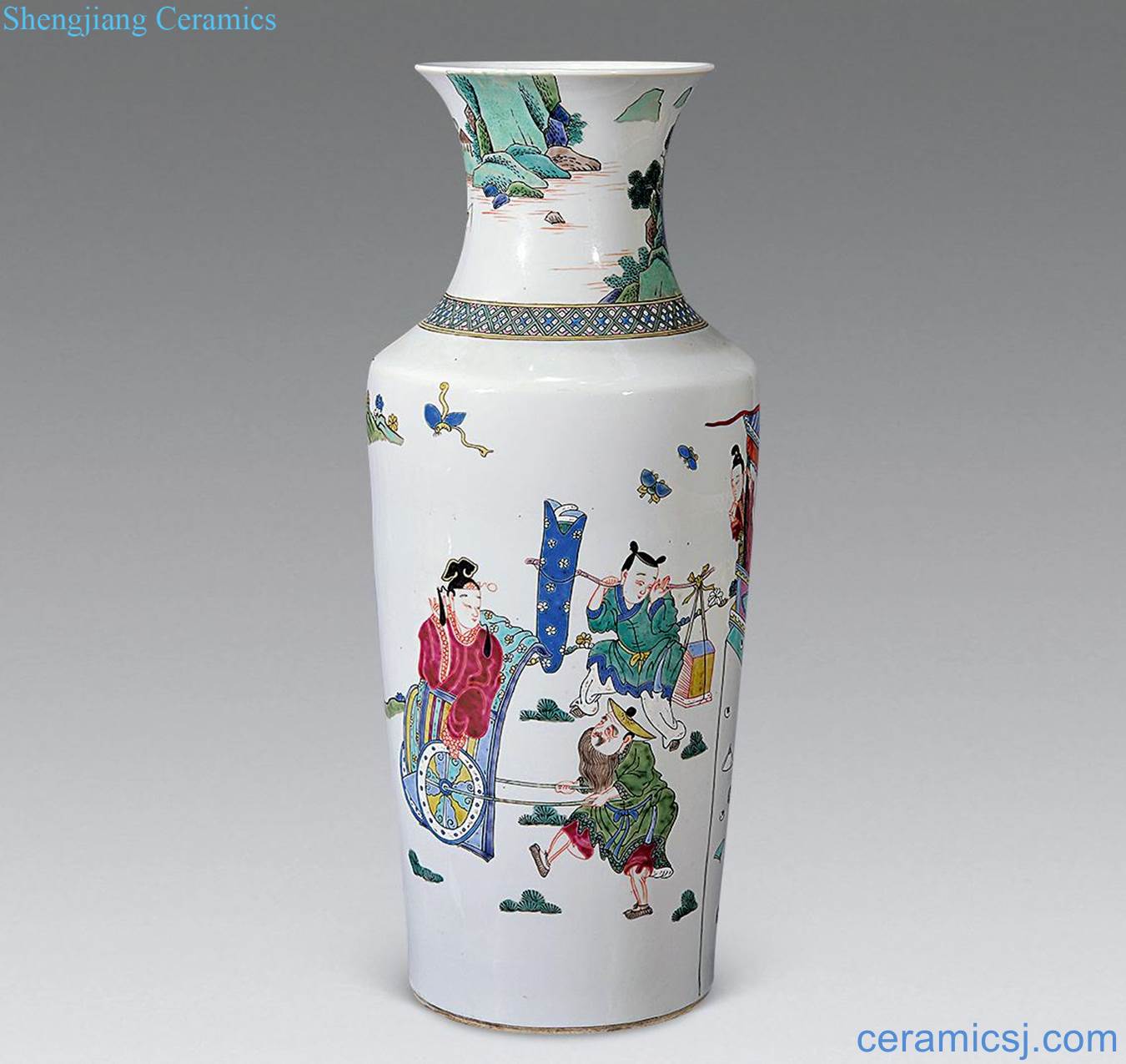 Pastel reign of qing emperor guangxu bottle