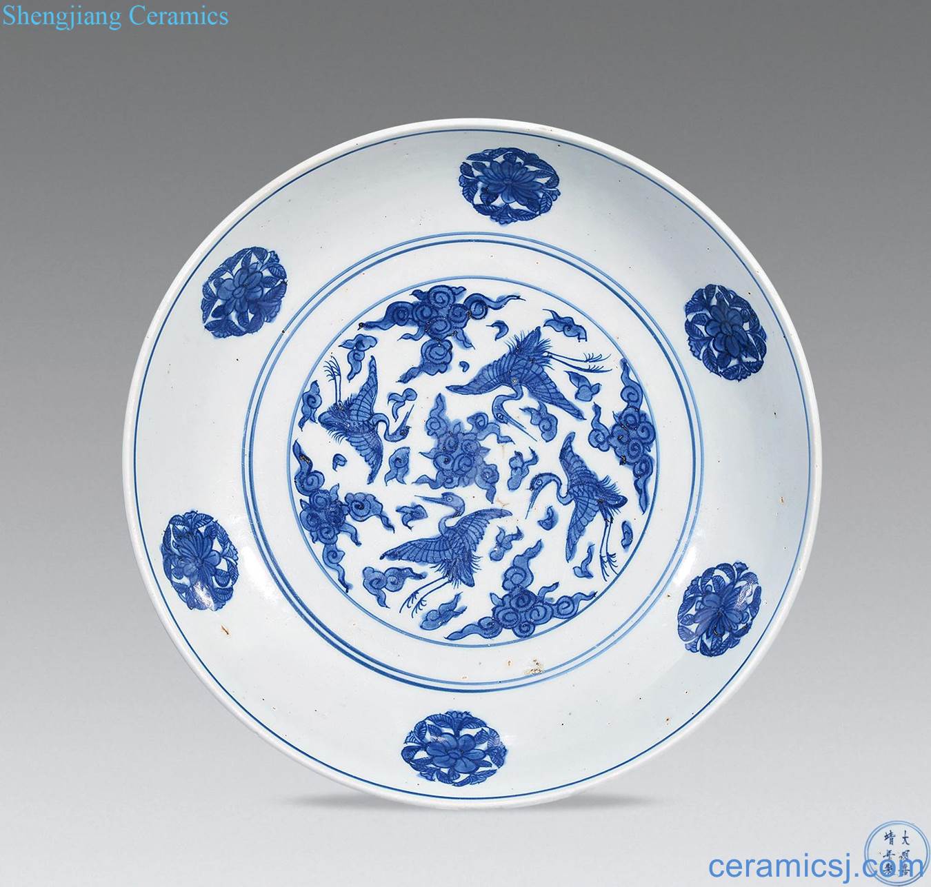 Ming jiajing Blue and white James t. c. na was published plate