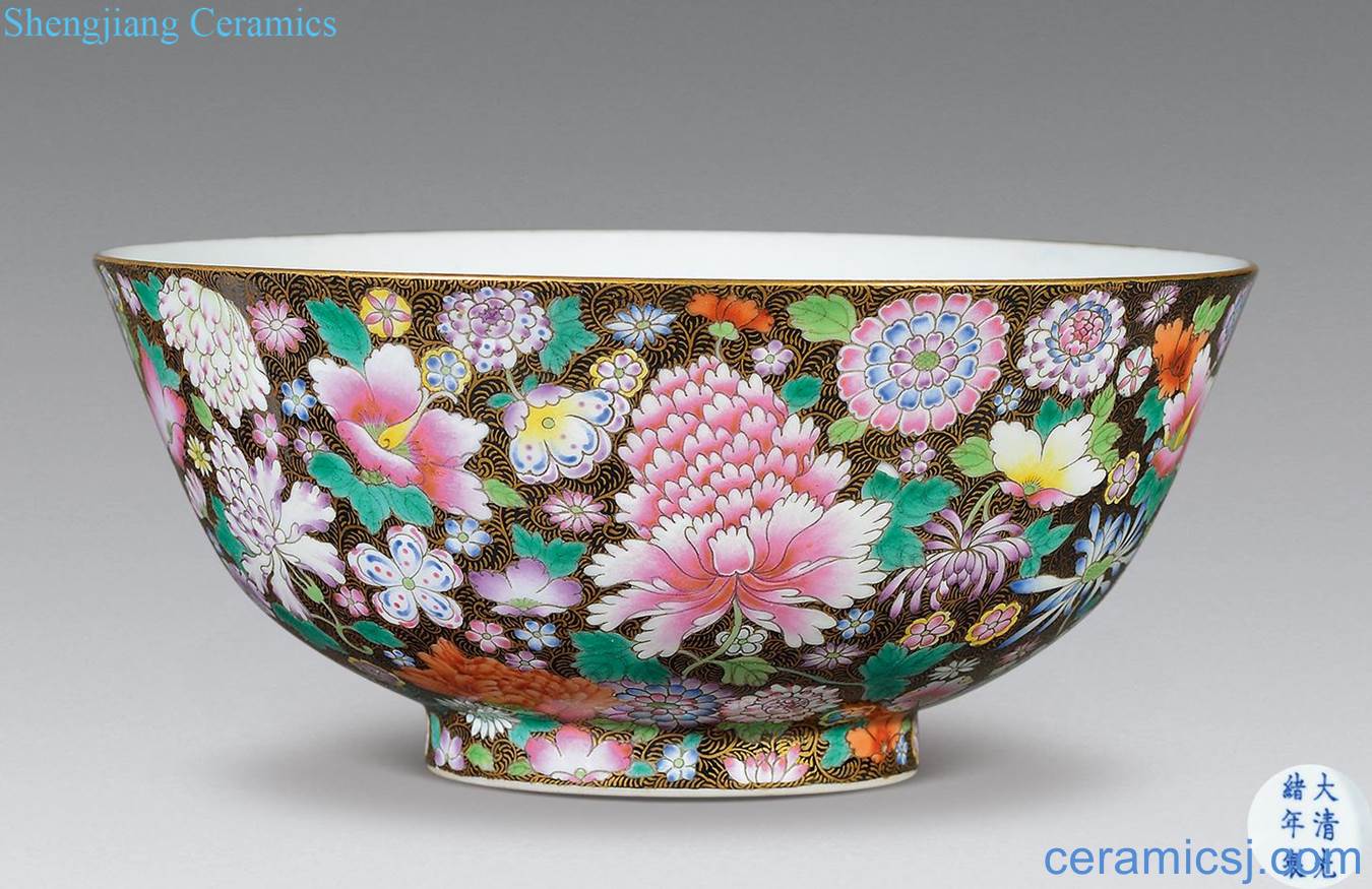 Pastel flowers don't landing bowl reign of qing emperor guangxu