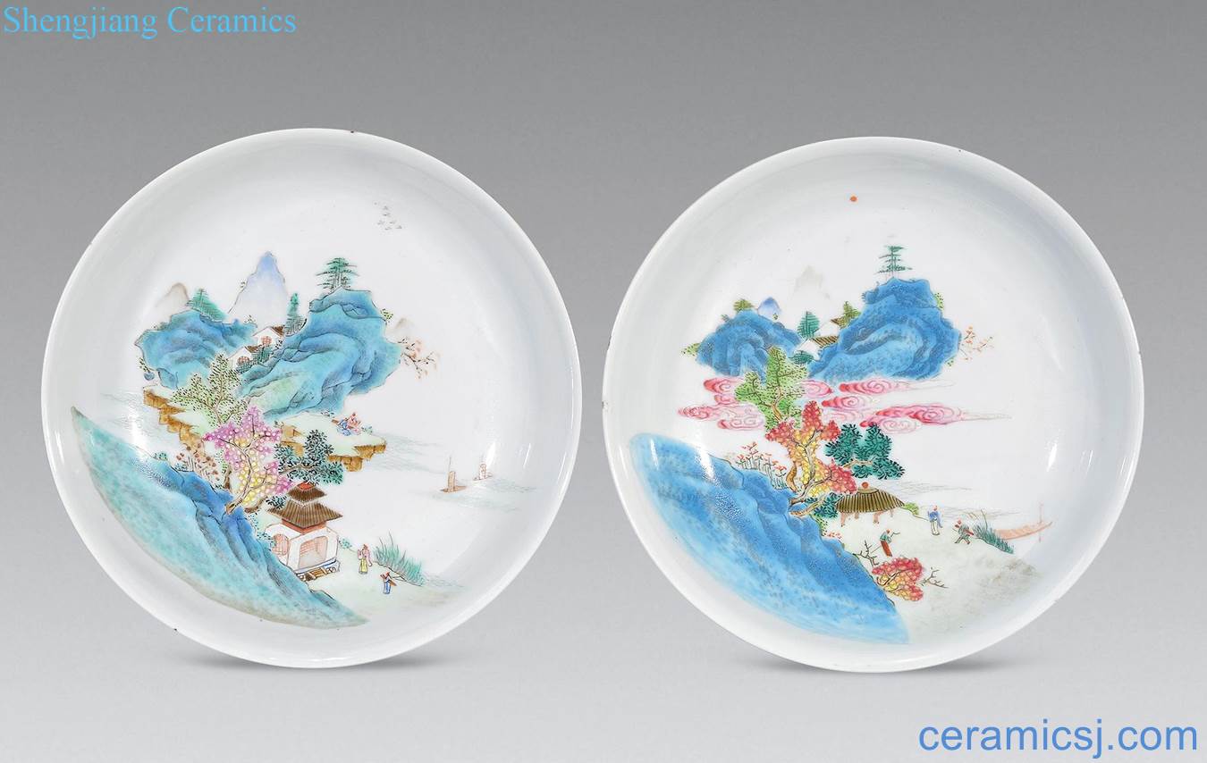 Qing qianlong pastel landscape small (two)