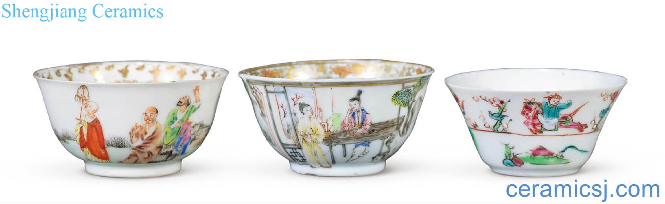 Qing yongzheng pastel character small cup (three)