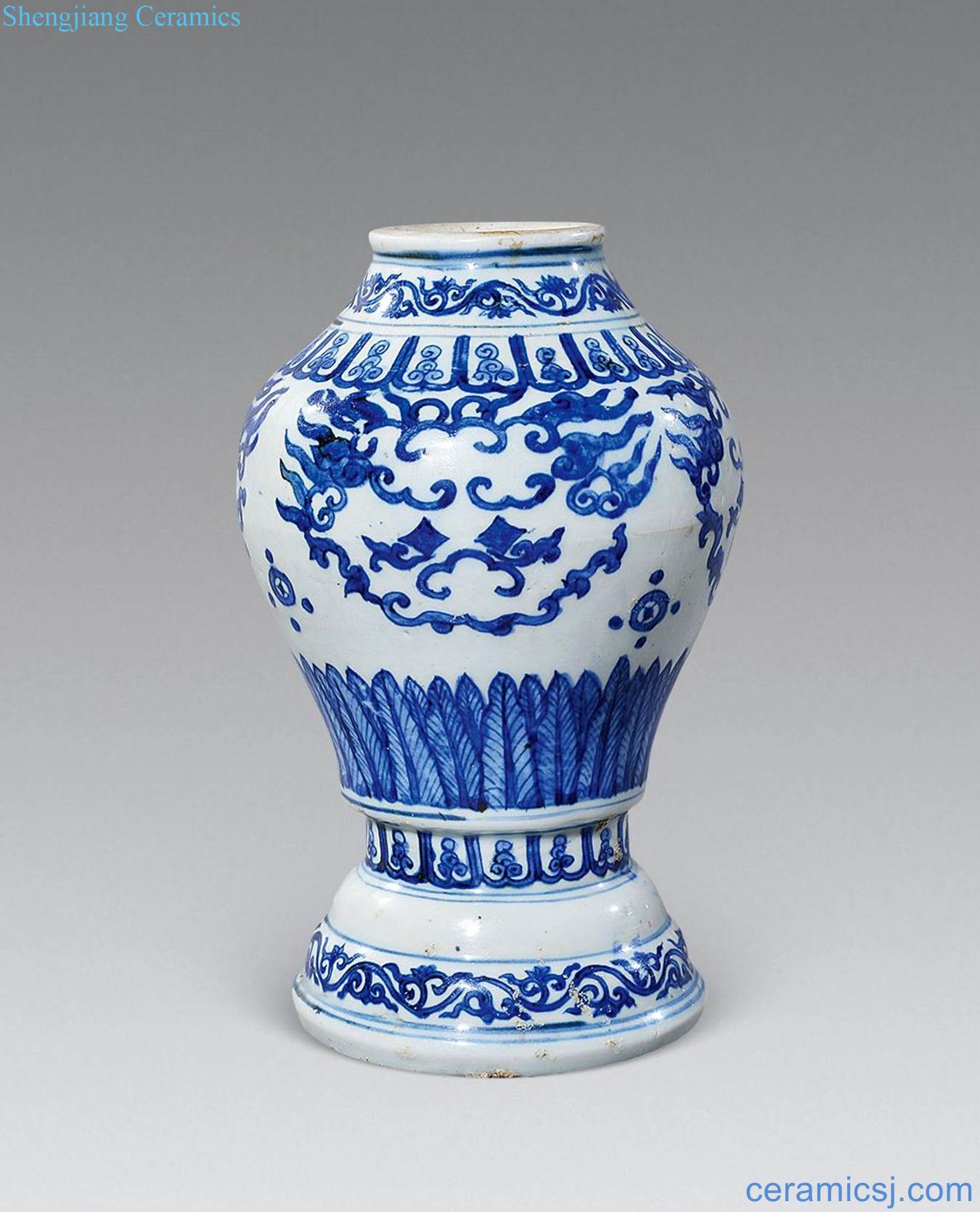 Ming jiajing Blue and white beast in grain