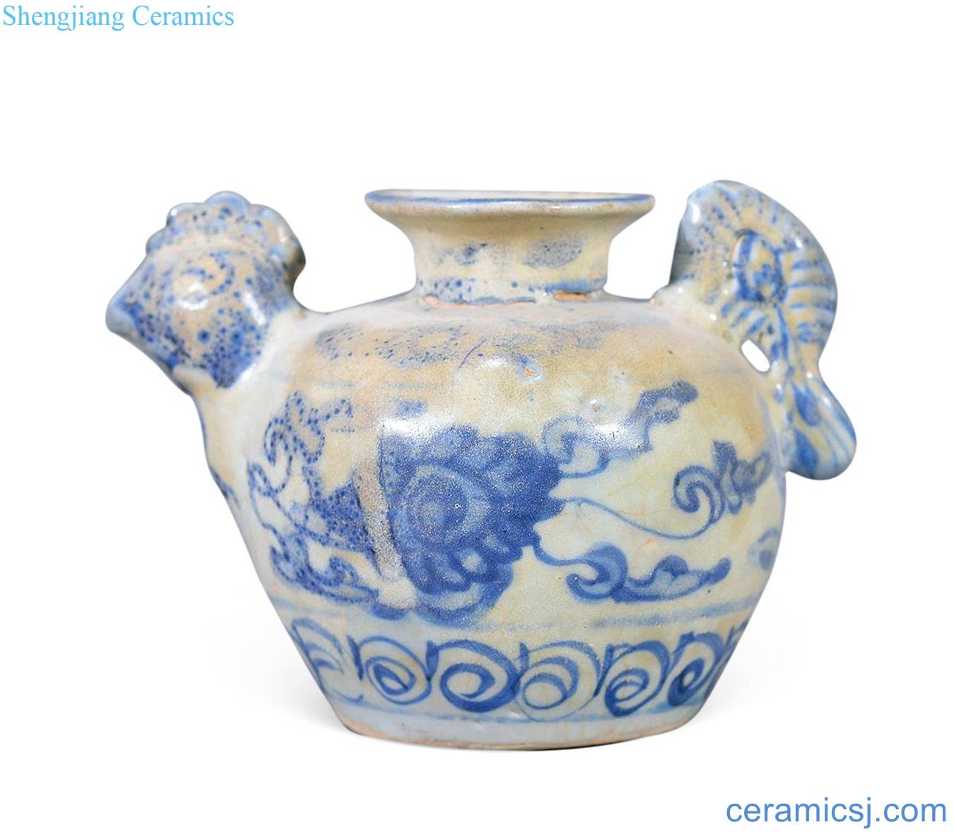 Ming dynasty Blue and white tail of small pot