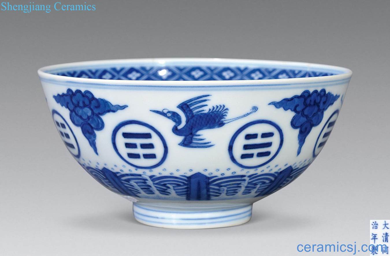 dajing Blue and white James t. c. na was published green-splashed bowls