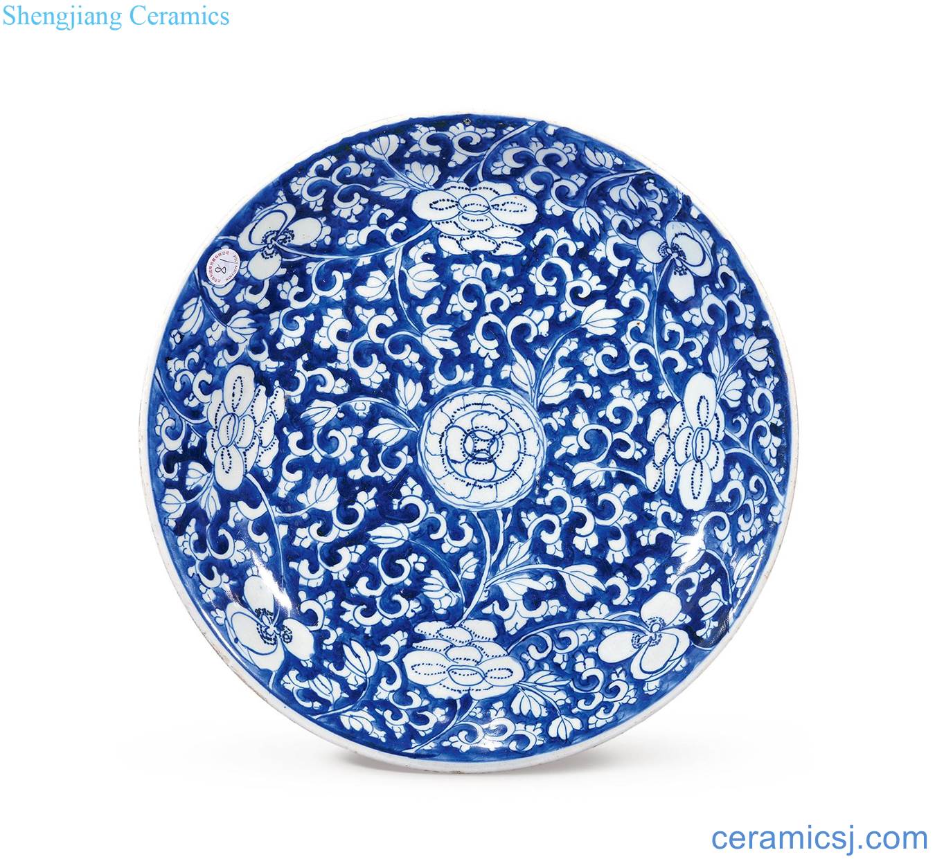 The qing emperor kangxi Blue and white flowers