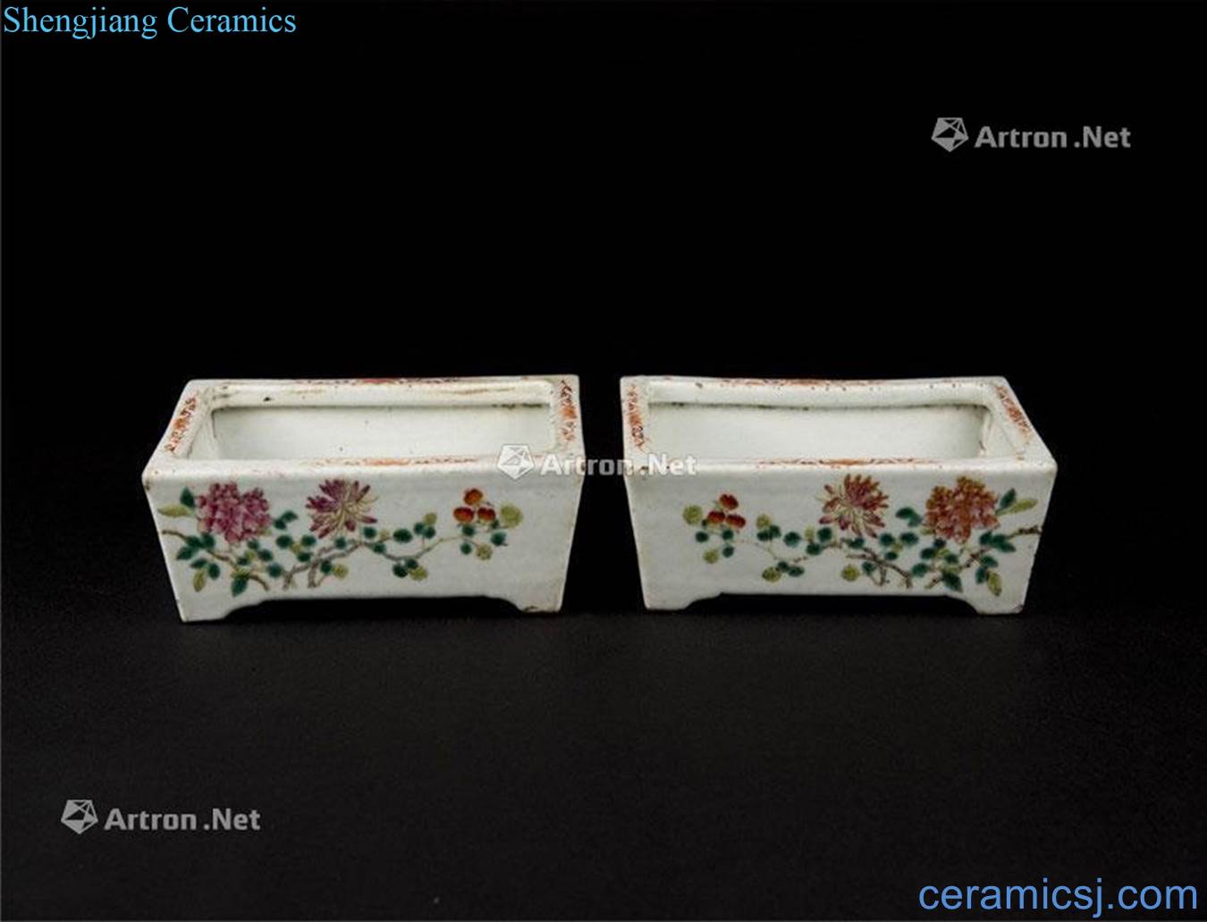 Dajing pastel pomegranate flower narcissus basin A pair of