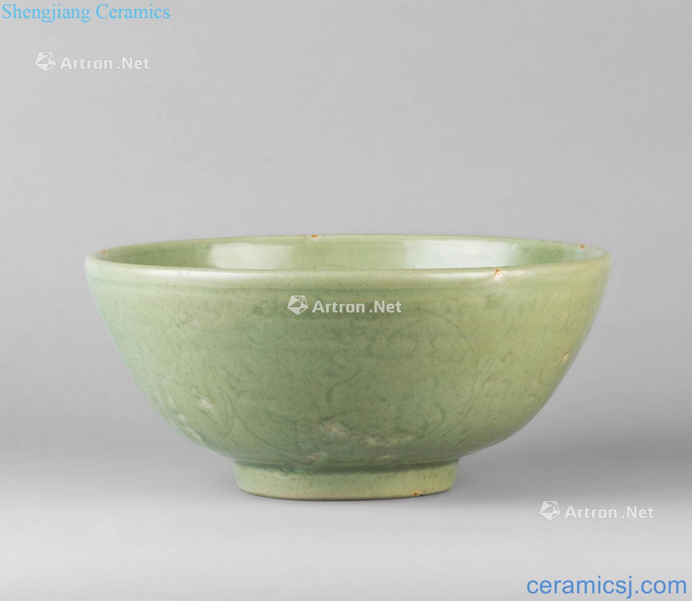 The yuan dynasty (1279 ~ 1368) longquan celadon flower grain big bowl