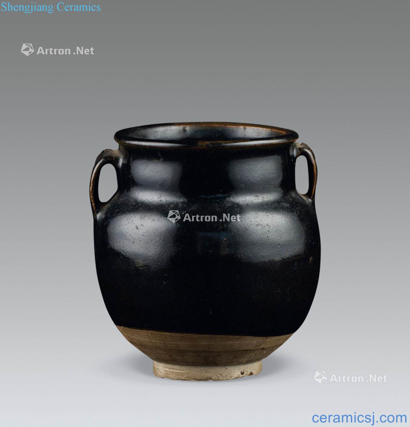 The song dynasty (960 ~ 1279) black glaze double tank