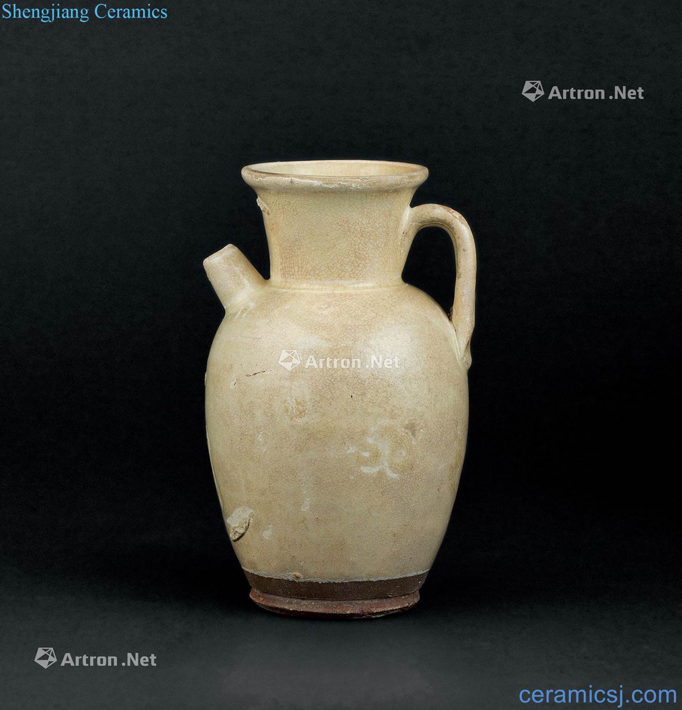The tang dynasty (618 ~ 907) white porcelain ewer