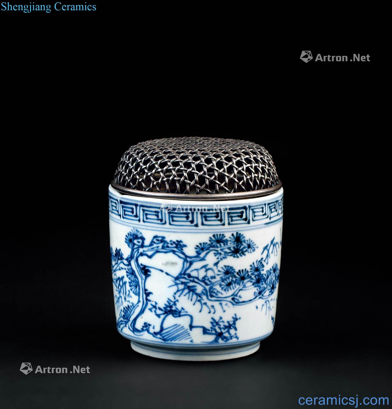 In the late Ming blue and white sijunzi WenXiangLu (1583 ~ 1644)