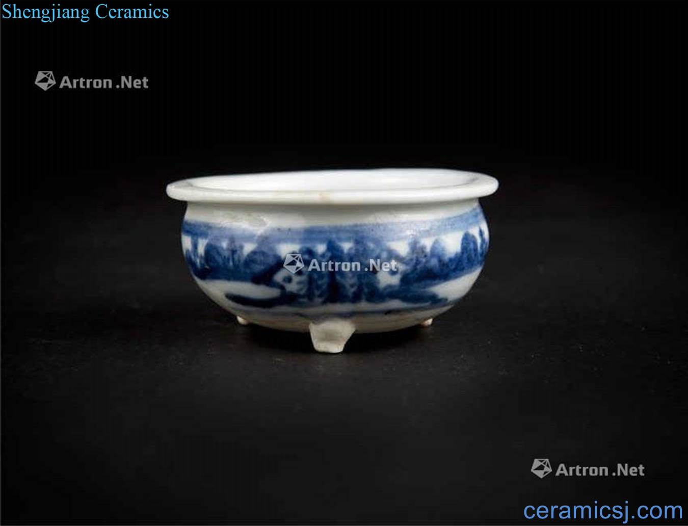 Dehua porcelain landscape incense burner