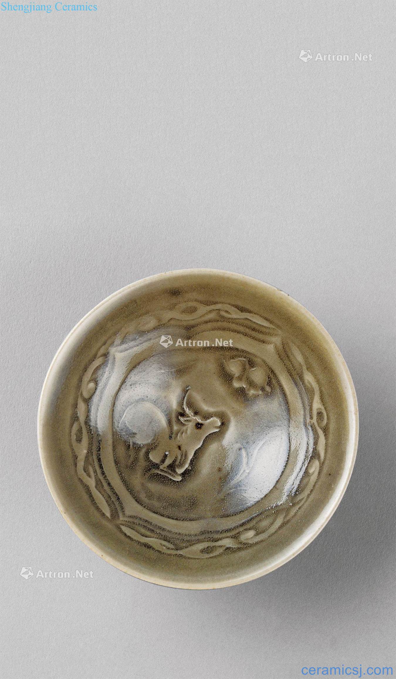 The song dynasty (960 ~ 1279) yao state kiln rhinoceros full moon small bowl