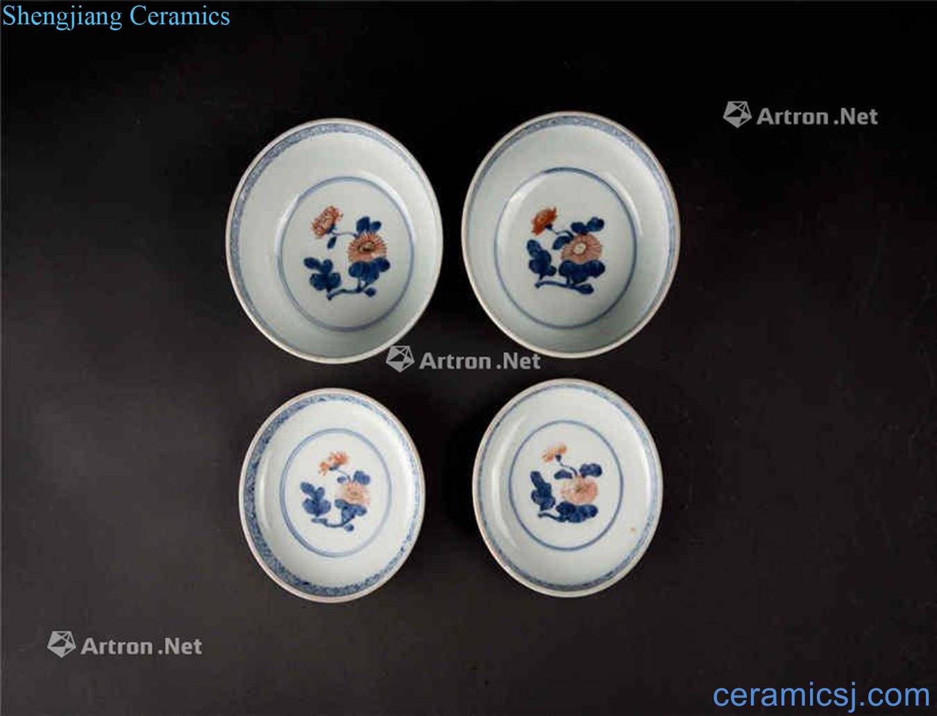 The qing emperor kangxi Imitation Ming blue and white color A set of four pieces