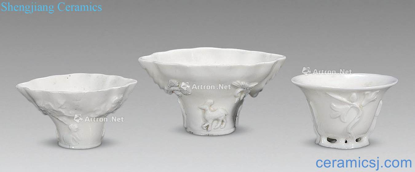 Ming - qing dehua imitate rhinoceros cup (three)
